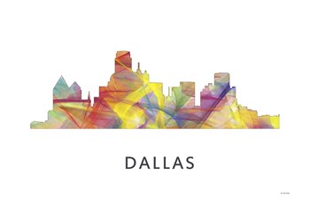 Dallas Texas Skyline by Marlene Watson art print