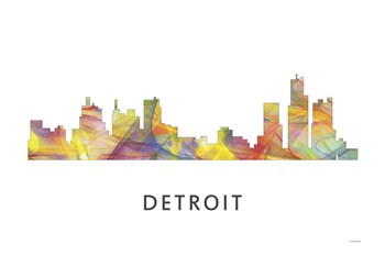 Detroit Michigan Skyline by Marlene Watson art print