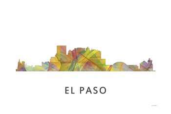 El Paso Texas Skyline by Marlene Watson art print