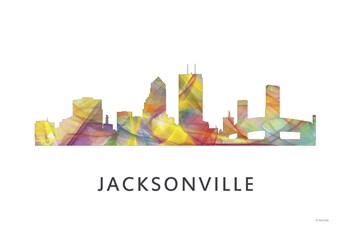 Jacksonville Florida Skyline by Marlene Watson art print