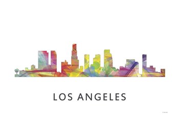 Los Angeles California Skyline by Marlene Watson art print
