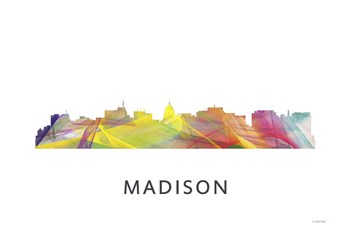 Madison Wisconsin Skyline by Marlene Watson art print