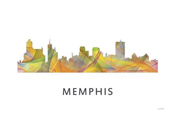 Memphis Tennessee Skyline by Marlene Watson art print