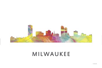 Milwaukee Wisconsin Skyline by Marlene Watson art print