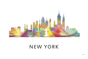 New York New York Skyline by Marlene Watson art print