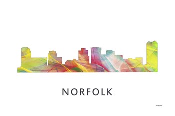 Norfolk Virginia Skyline by Marlene Watson art print