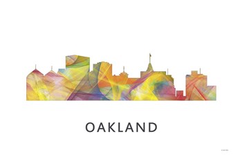 Oakland California Skyline by Marlene Watson art print