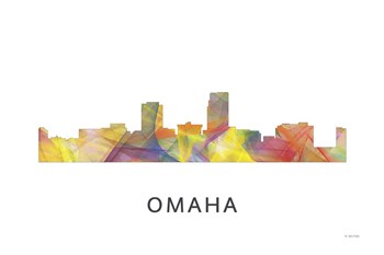 Omaha Nebraska Skyline by Marlene Watson art print