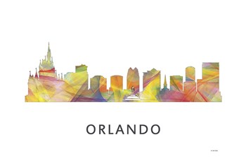 Orlando Florida Skyline by Marlene Watson art print