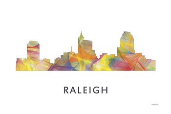 Raleigh North Carolina Skyline by Marlene Watson art print