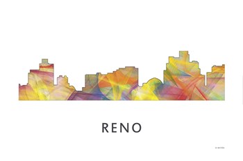 Reno Nevada Skyline by Marlene Watson art print