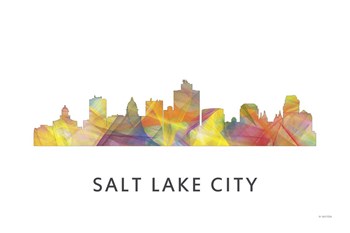 Salt Lake City Utah Skyline by Marlene Watson art print