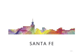 Santa Fe New Mexico Skyline by Marlene Watson art print