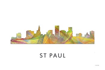 St Paul Minnesota Skyline by Marlene Watson art print