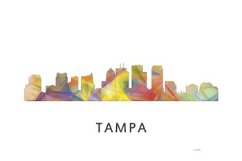 Tampa Florida Skyline by Marlene Watson art print