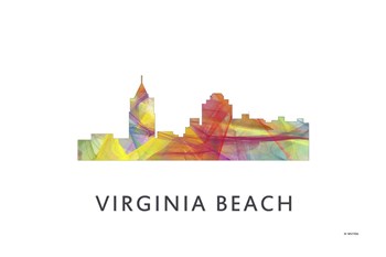 Virginia Beach Virginia Skyline by Marlene Watson art print