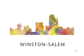 Winston-Salem North Carolina Skyline by Marlene Watson art print