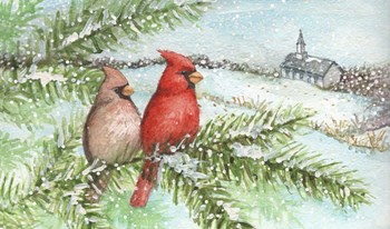 Cardinal Winter by Melinda Hipsher art print