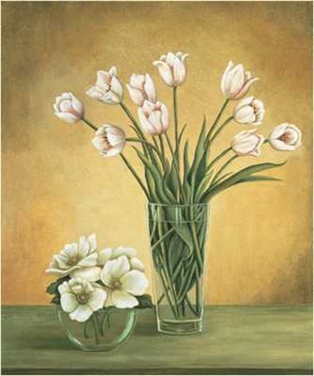 Tulipes Blanches by Virginia Huntington art print