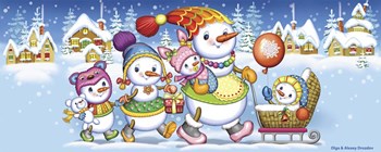 Mum with Children by Olga and Alexey Drozdov art print