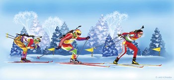 Biathlon by Olga and Alexey Drozdov art print