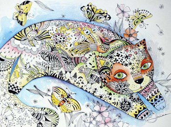 White Cat by Oxana Zaika art print