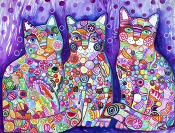 Candy Cats by Oxana Zaika art print