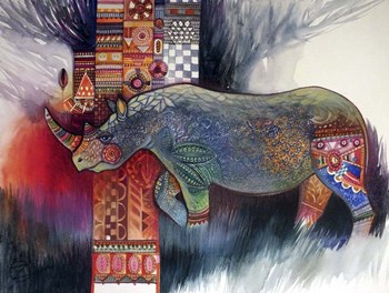 Rhino by Oxana Zaika art print