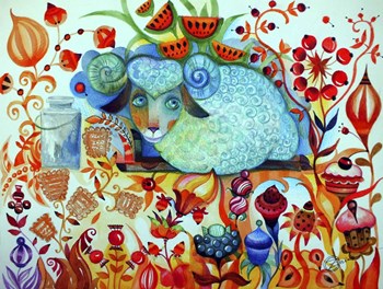 Candy Sheep by Oxana Zaika art print