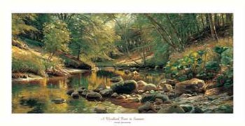 Woodland River in Summer by Peder Mork Monsted art print