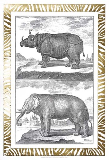 Gilded Safari I - Metallic Foil by Denis Diderot art print