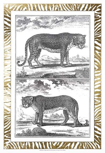 Gilded Safari III - Metallic Foil by Denis Diderot art print