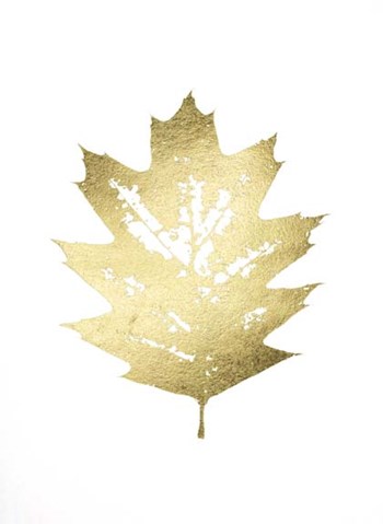 Gold Foil Leaf I by Jennifer Goldberger art print