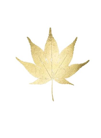 Gold Foil Leaf IV by Jennifer Goldberger art print