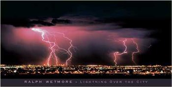 Lightning Over the City by Ralph Wetmore art print