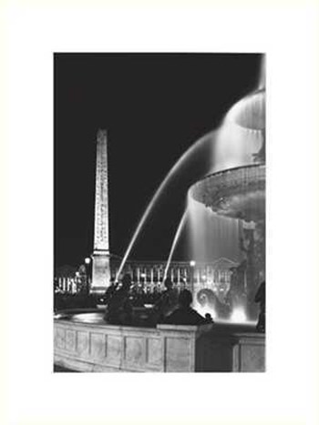 Rene Jacques - Place de la Concorde, Paris 1946 Size 11.75x15.75 by JACQUES art print