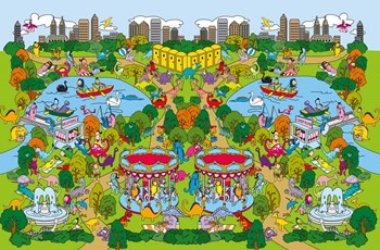 Dino Park by The Paper Stone art print