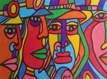 Chilean Faces by Abstract Graffiti art print