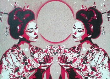 Mirror Geisha by Abstract Graffiti art print