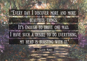 Monet Quote Garden at Giverny by Quote Master art print
