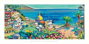 Claudio Malacarne - Terrazza Su Positano Size 39.5x19.75 by Claudio Malacarne art print