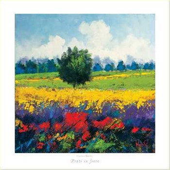 Claudio Rabino - Prati in Fiore Size 27.5x27.5 by Claudio Rabino art print