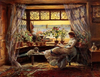 Reading By the Window Hastings by Charles James Lewis art print