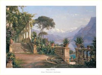 Lodge on Lake Como by Carl Frederic Aagaard art print