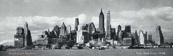 Manhattan Skyline NYC 1940 art print