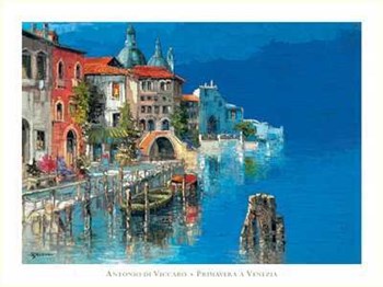 Antonio Di viccaro - Primavera a Venezia Size 31.5x23.75 by Antonio Di Viccaro art print