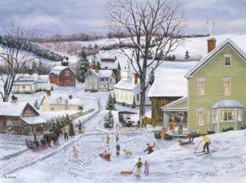Preparing for Christmas by Bob Fair art print