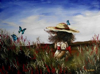 Heather with Butterflies by Cherie Roe Dirksen art print