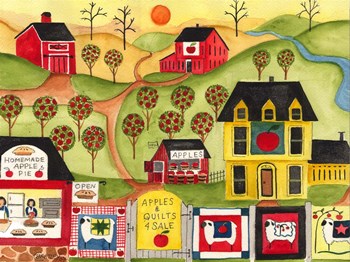Apples Quilts 4 Sale by Cheryl Bartley art print