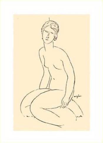 Seated Nude Woman by Amedeo Modigliani art print